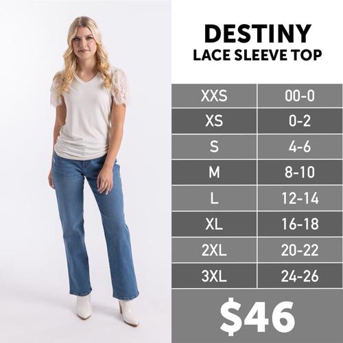 Destiny Size Chart